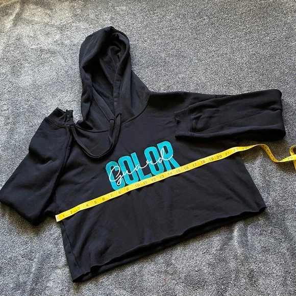 Bella Canvas Black Hoodie with Blue Graphic - Picture 2 of 7